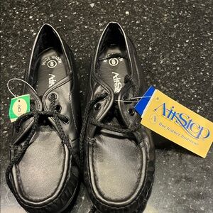 Women's Black Leather Flats